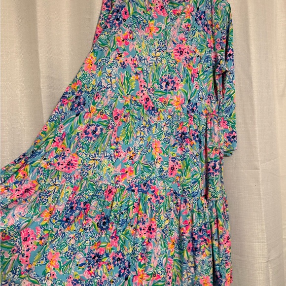 Lilly Pulitzer Vibrant Pattern Long Sleeve Dress XXL - Picture 5 of 8
